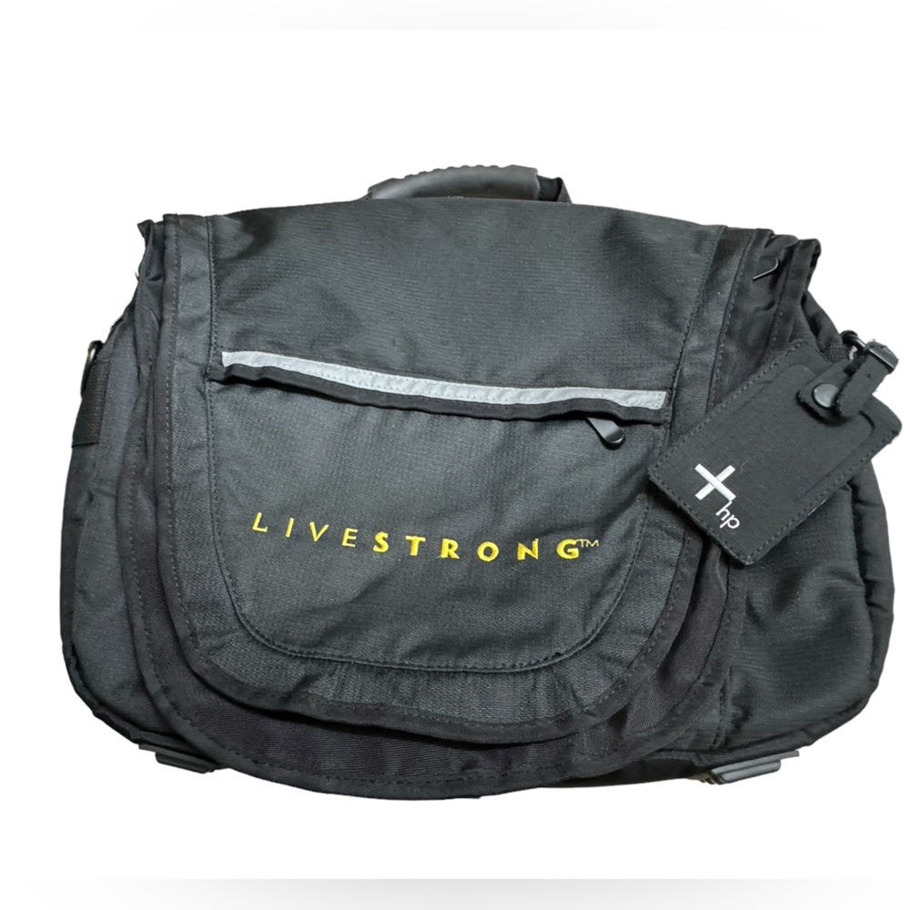 Lance Armstrong Live Strong Black Yellow High End Laptop Bag MINTY